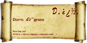 Dorn Ágnes névjegykártya